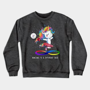 Unicorn Dancing to a DIfferent Beat Crewneck Sweatshirt